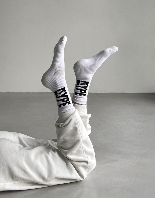 Шкарпетки лого з боку R.YPE, білі - Фото 2