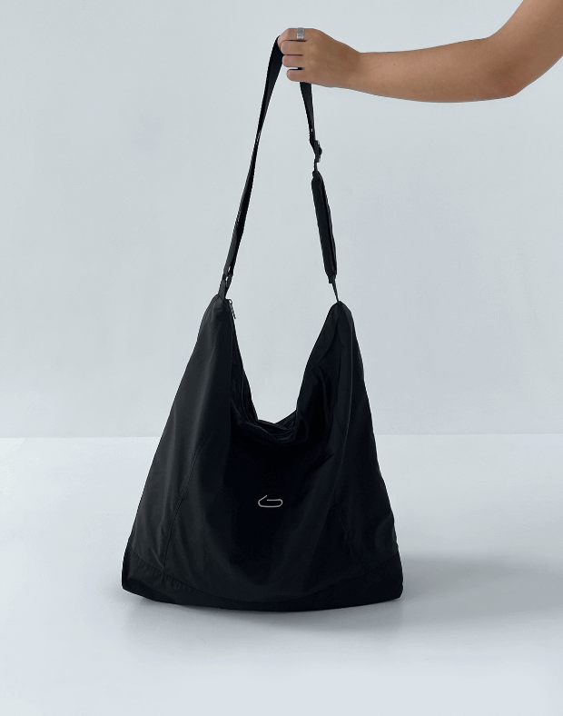 Спортивна сумка-шопер, чорна - Фото 2