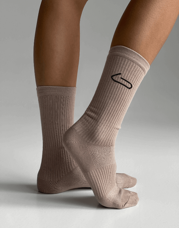 Шкарпетки логотип збоку, лате - Фото 1