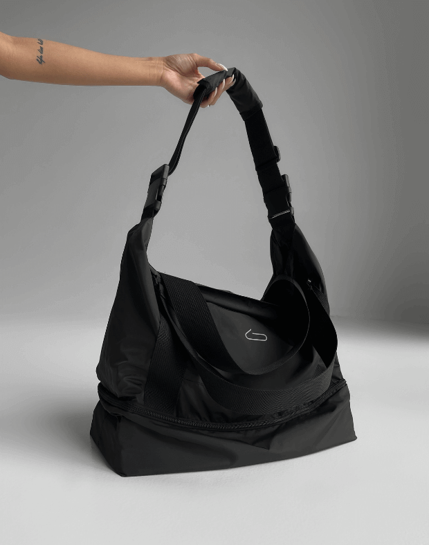 Спортивна сумка з відсіком під взуття, темно-зелена - Фото 1