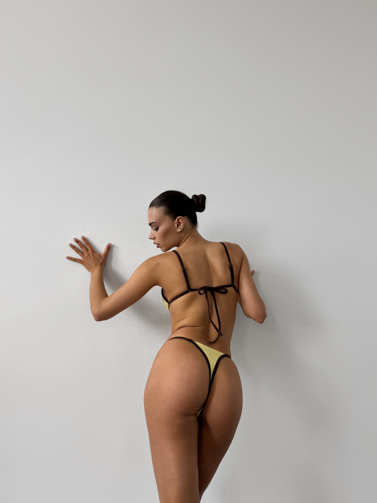 Купальний ліф двокольоровий, жовтий - Фото 2