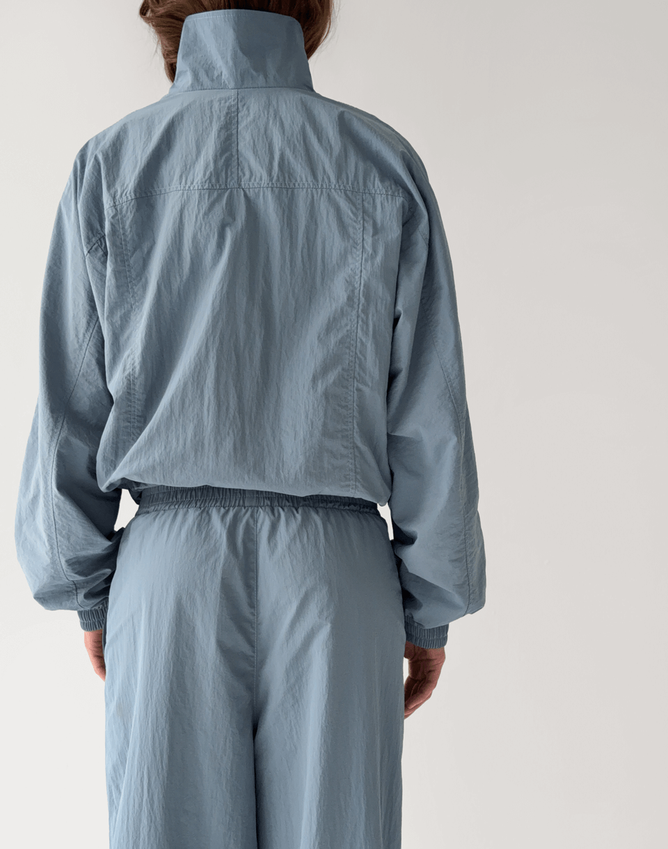 Світшот на блискавці з плащової тканини, блакитний - Фото 2