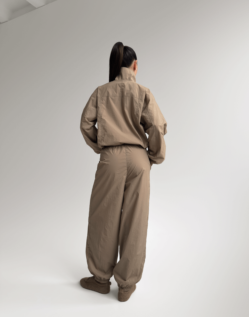 Світшот на блискавці з плащової тканини, капучіно - Фото 2