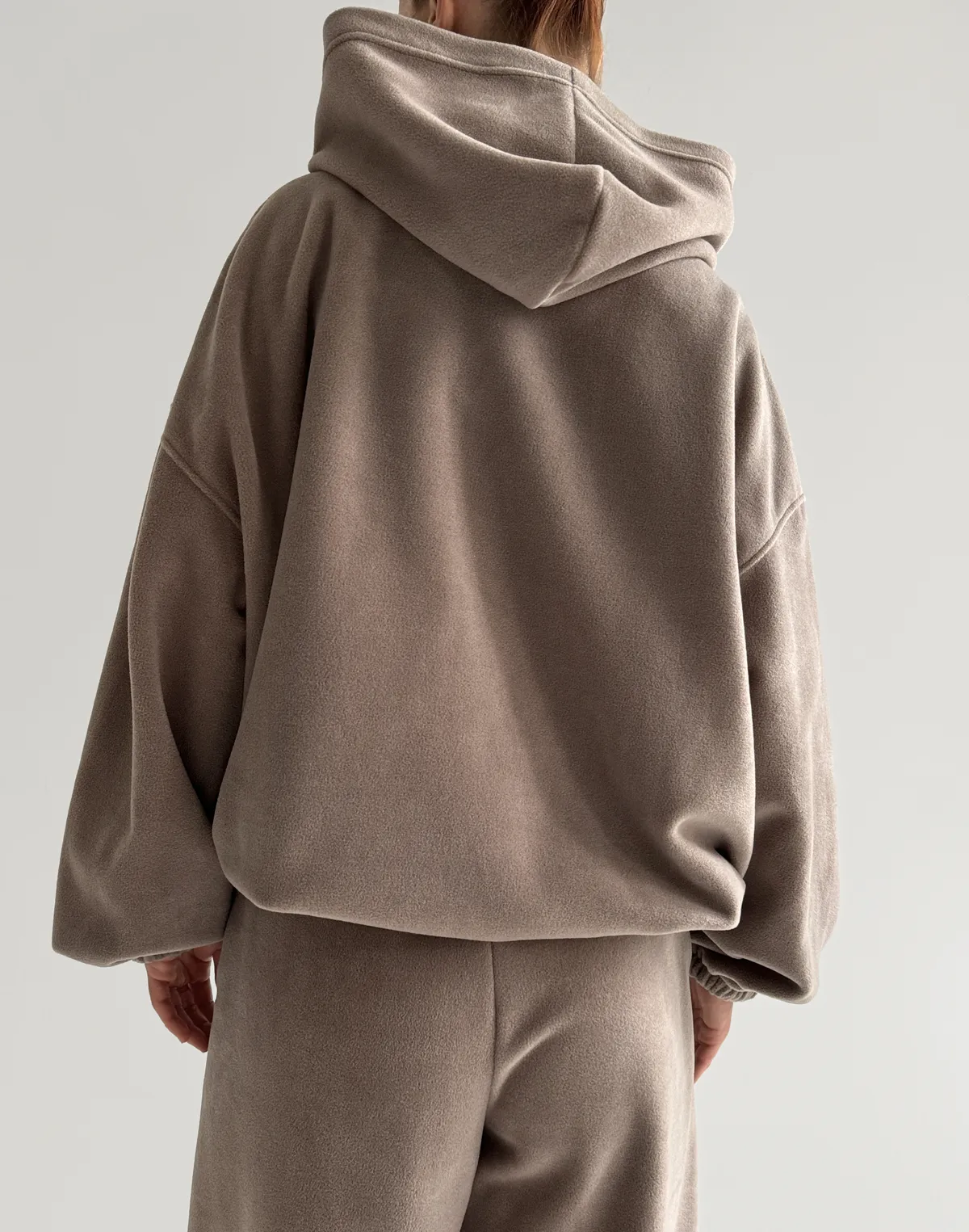 Худі супер оверсайз подовжений, капучіно - Фото 2