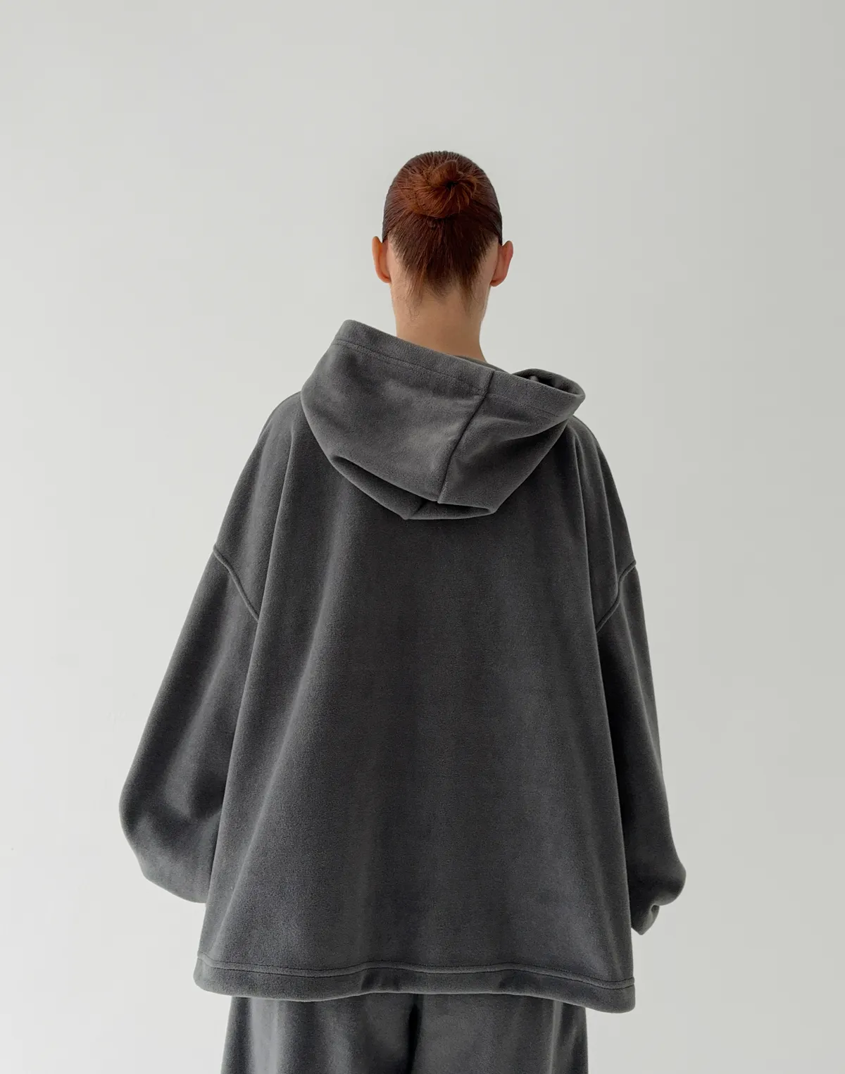 Худі супер оверсайз подовжений, сірий - Фото 2