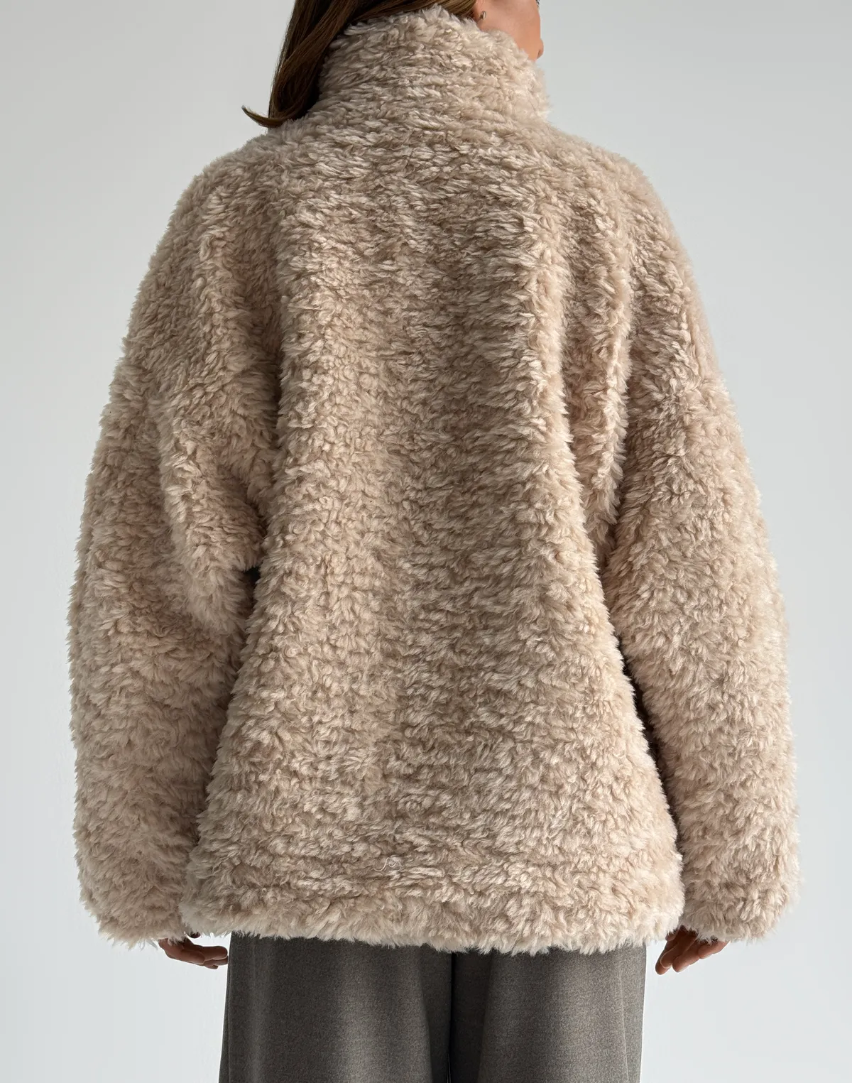 Зіпер тедді з натуральної 100% вовни, бежевий - Фото 2