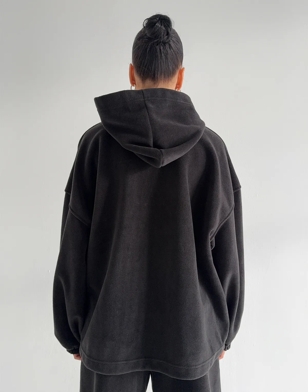 Худі супер оверсайз подовжений, антрацит - Фото 2