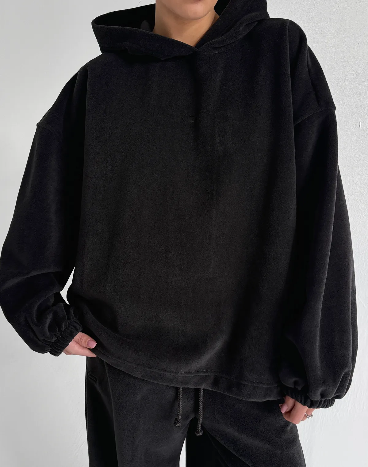 Худі супер оверсайз подовжений, антрацит - Фото 1