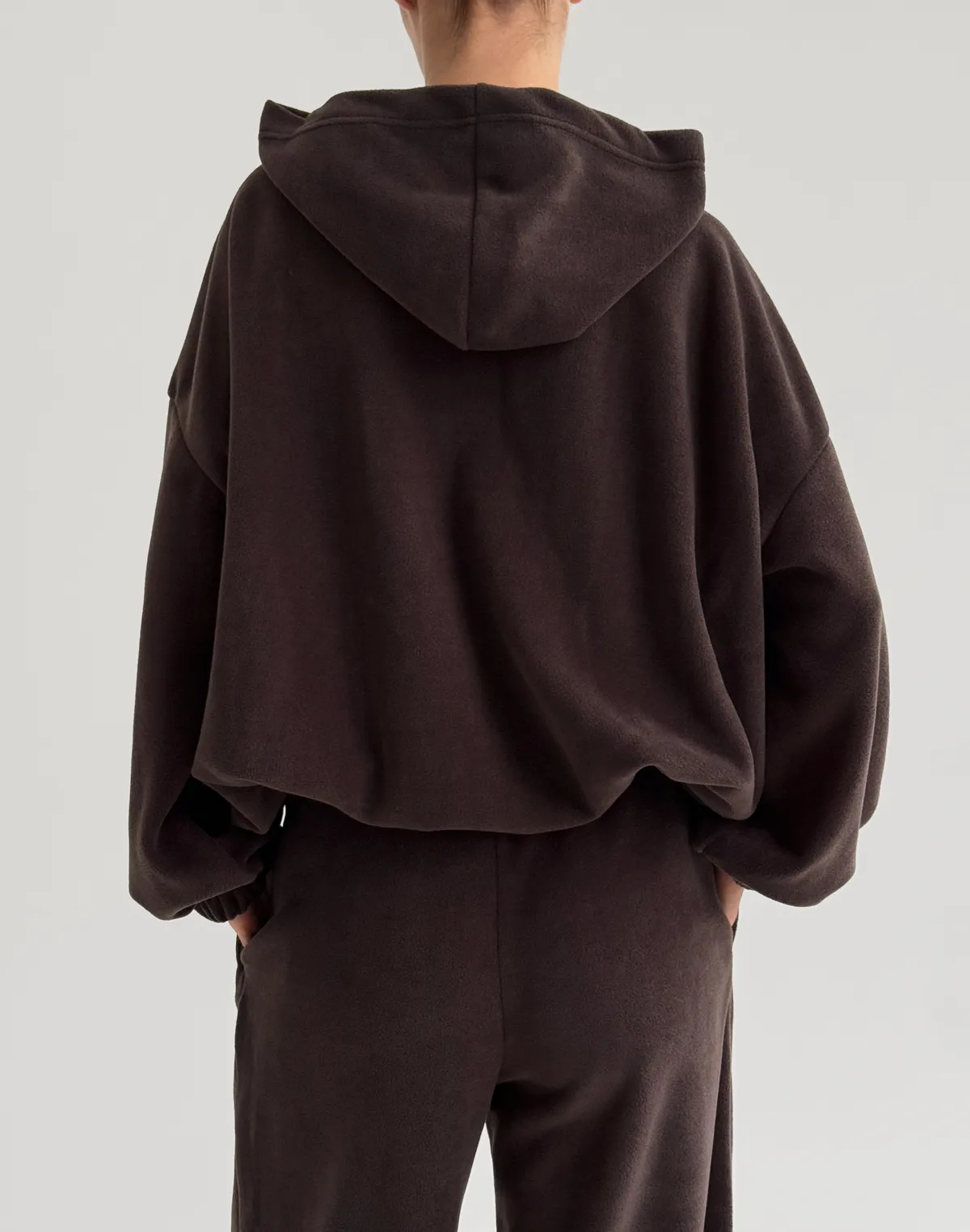 Худі супер оверсайз подовжений, темний шоколад - Фото 2