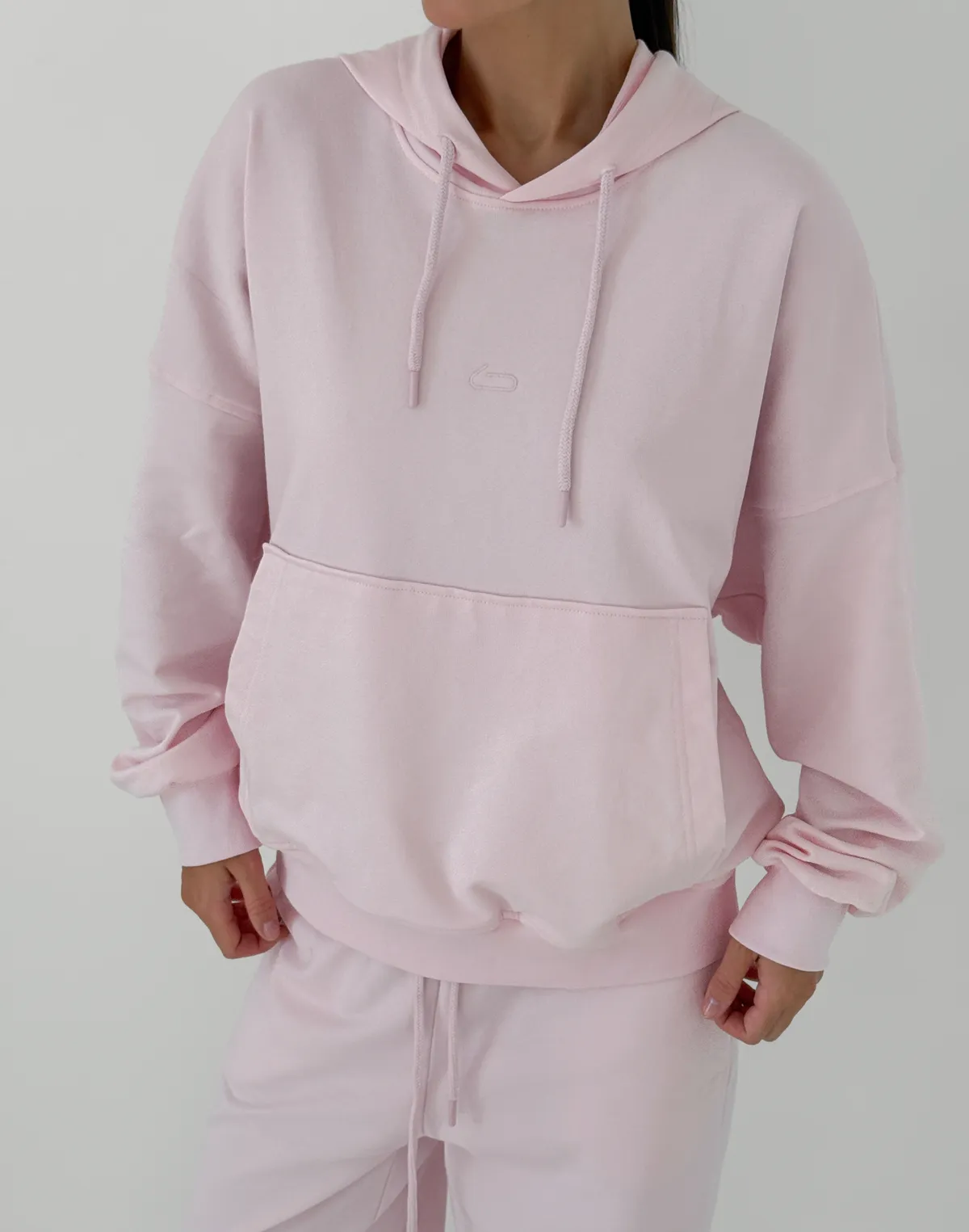 Худі оверсайз жіночий осінній, ніжно рожевий - Фото 1